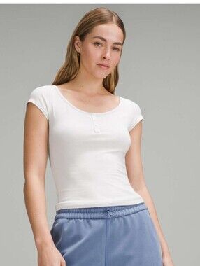Lululemon Cap-Sleeve Henley T-Shirt